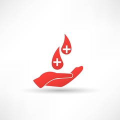 Fototapeta premium Donated blood icon