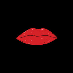 Red lips icon - 81739404