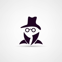 Man in suit. Secret service agent icon