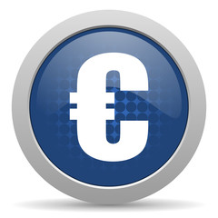euro blue glossy web icon