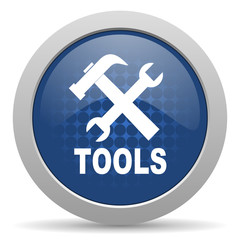 tools blue glossy web icon