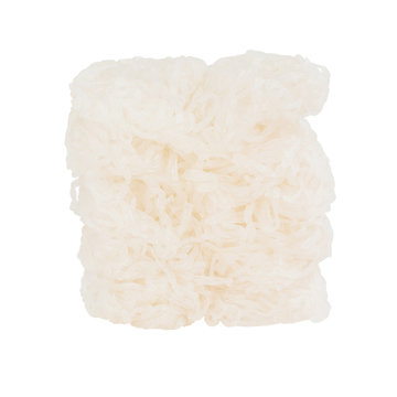 Shirataki Konjac Noodles Isolated Over White