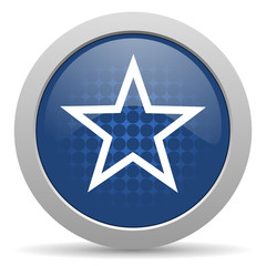 star blue glossy web icon