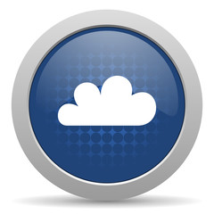 cloud blue glossy web icon