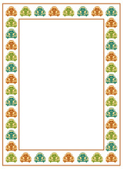 Frame with retro cars