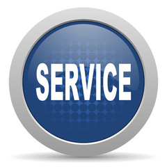 service blue glossy web icon