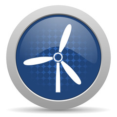 windmill blue glossy web icon