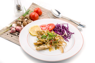 Fried fish and chili sauce