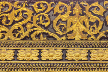 Ancient traditional Thai style wall