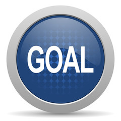 goal blue glossy web icon