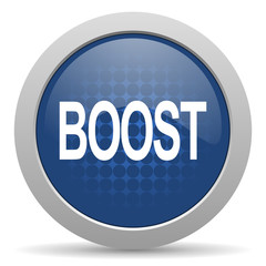 boost blue glossy web icon