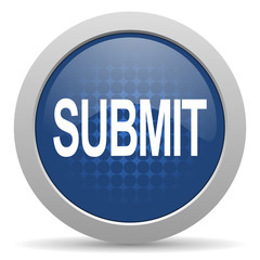 submit blue glossy web icon