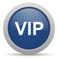 vip blue glossy web icon