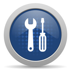 tool blue glossy web icon