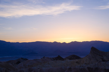 Sunset at Zabriskie Point in Death Valley