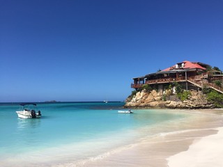 Spiaggia Saint-Barthélemy, St Barth, St Jean mare barche