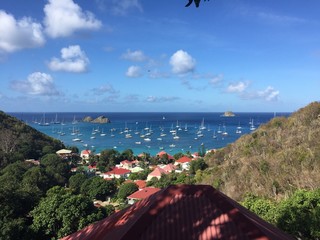 Saint-Barthélemy, St Barth, tetti rossi, case, barche