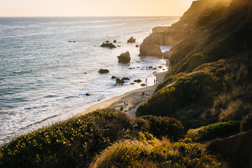 Evening view of the Pacific Ocean at El Matador State Beach, Mal