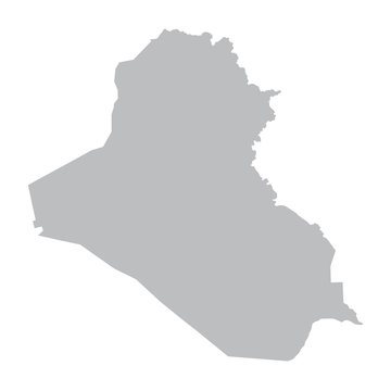 grey map of Iraq