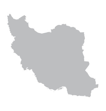 grey map of Iran
