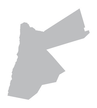 grey map of Jordan