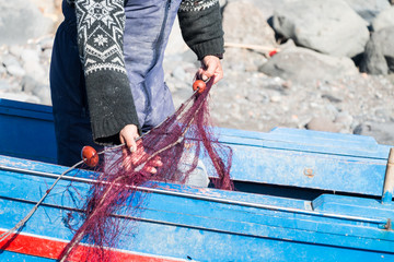 Fisherman with nets