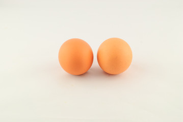 two brown eggs