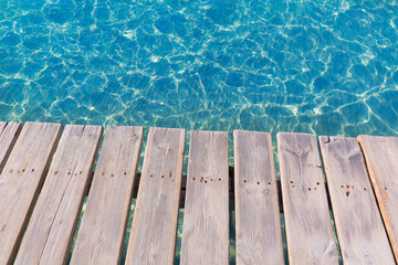 Platja de Alcudia beach pier in Mallorca Majorca