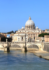 Fototapeta premium Vatican cityscape and river