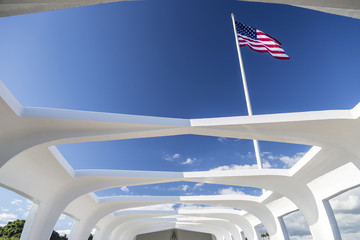 USS Arizona Structure and Flag