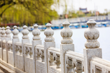 Traditional Chinese stone carving guardrail