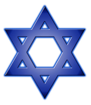 image of the Star of David on a white background isolated