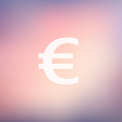 Euro symbol in flat style icon