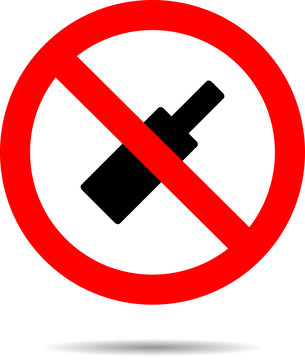 Ban alcohol sign flat icon