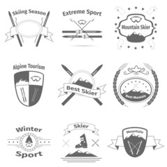 Ski and mountain logos - 81746862