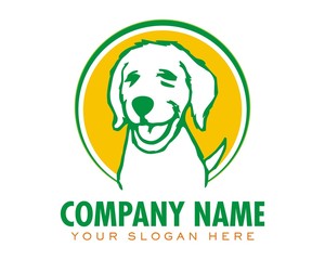 dog puppy pet character logo image vector