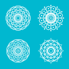 Ornament round set with mandala