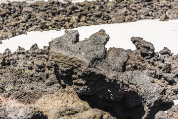 Volcanic rock closeup on Etna, Sicily, Italy