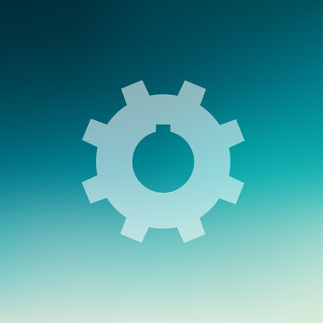 Gear in flat style icon
