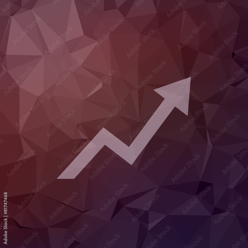 Poster lightning arrow upward in flat style icon