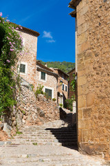 Fornalutx village in Majorca Balearic island