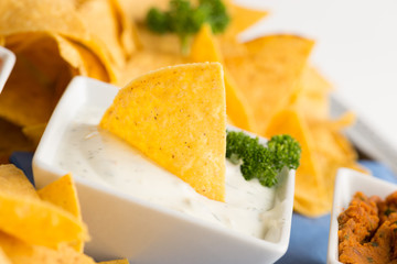 Nachos und Tortilla-Chips