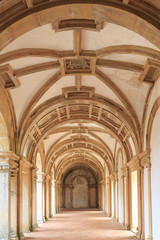 Fototapeta na wymiar Detail of the cloister of the Christ Convent at Tomar