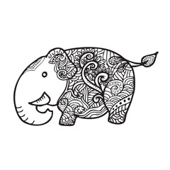 Elephant pattern doodle