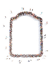 people in the form of a vintage frame.