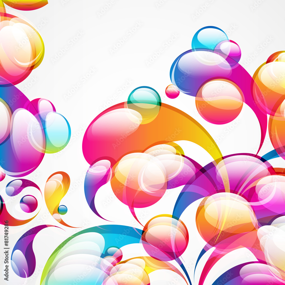 Poster abstract colorful arc-drop background.