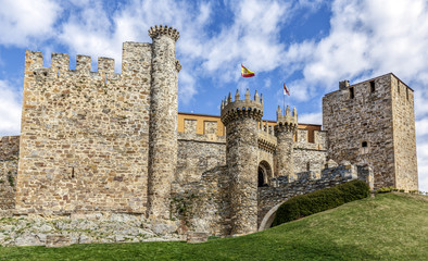 Home or main entrance of Templar castle in Ponferrada, the Bierz