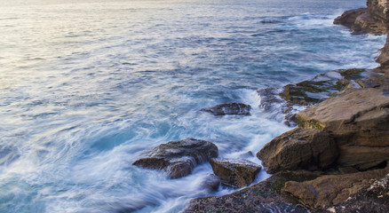 Wave and rocks