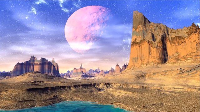 Fantasy alien planet