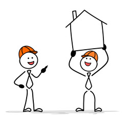 Strichmännchen Haus